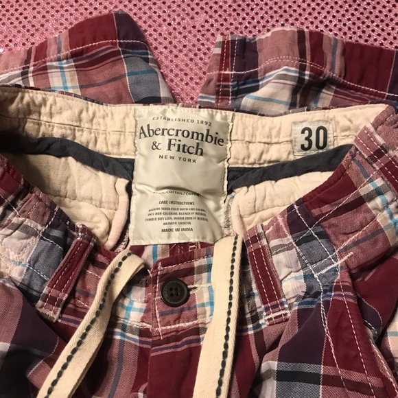 SOLD Abercrombie & Fitch New York Plaid Shorts 30 - Picture 5 of 6